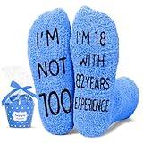 HAPPYPOP 100th Years Old Birthday Gifts - Gifts for Elderly in Their 100s, Gift Ideas for 100 Year Old Man Woman, 100th Birthday Socks for Men Women