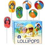 Beach Ball Flip Flop Lollipops Individually Wrapped - 12 Pool Party Beach Candy Suckers for Beach Party Favors, Beach Party Supplies, Summer Party, Tropical Hawaiian Luau Party