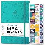 Clever Fox Weekly Meal Planner - Weekly & Daily Meal Prep Journal with Shopping and Grocery Lists for Menu Planning, Healthy Diet & Weight Loss Tracking, Lasts 1 Year, Undated, A5 - Aquamarine