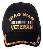 Artisan Owl US Military Iraq War Veteran Ribbon Embroidered Adjustable Baseball Cap (Black)