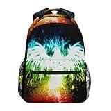 School Backpack Fireworks Phoenix Bookbag for Boys Girls Elementary School Casual Travel Bag Computer Laptop Daypack
