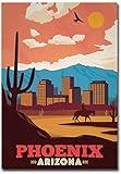 Phoenix Arizona Travel Vintage Art Refrigerator Magnet Size 2.5" x 3.5"