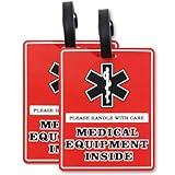 Medical Equipment Luggage Tags - Multi-Functional Device Tags for Bags, ID and Alert - Bright Design for Easy Identification and Flying (2)