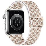 MITERV Stretchy Nylon Loop Bands Compatible with Apple Watch 38mm 40mm 41mm 42mm 44mm 49mm 46mm Adjustable Soft Elastics Strap Compatible with Apple Watch SE Ultra iWatch Series 10/9/8/7/6/5/4/3/2/1 Women Men