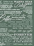 To Do List Notepad: Funny Coffee Quotes and Phrases: | 200 pages, 5"x6.5" | Green Minimalist Simple Checklist for Daily Plans and Projects | Typography Aesthetic