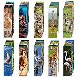 300pcs Animal Bulk Bookmarks for Kids Classroom 60 Designs Cool Wildlife Cute Book Mark Double Sided Bookmarks for Book Lovers Students Children Rewards Gifts