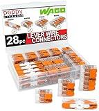 WAGO 221 Lever Nuts 28pc Compact Splicing Wire Connector Assortment with Case | Includes 221-2401, 221-412, 221-413, 221-415