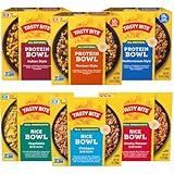 Tasty Bite Bowls Variety, Pack of 6, Mexican Protein, Mediterranean Protein, Indian Protein, Chickpea Biryani, Smoky Paneer Biryani, Vegetable Biryani