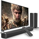 GEOYEAO Sound Bar, Bass Speakers for Smart TV with Dual Subwoofer 3D Surround Sound System, 32 Inch 2.2CH Home Theater Audio Soundbar, HDMI ARC Connection, 2 in 1 Detachable & Wall Mountable