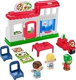 Fisher-Price Little People Toddler Playset We Deliver Pizza Place Toy Restaurant with Figures & Accessories for Ages 1+ Years