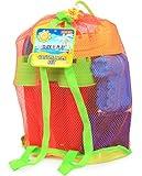 Click N' Play Toddler Beach Toys for Kids 3-10 - 13 Piece Sand Toys Including Sand Bucket, Watering Can, Rake, Shovel, 9 Sand Molds, and Mesh Beach Toy Bag - Beach Sandbox Toys for Toddlers & Kids