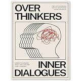 Maximalist Vintage Mental Health Posters Retro Unique Eclectic Wall Art Overthinkers Inner Dialogues Canvas Prints for Bedroom Calming Corner Wall Decor 12x16 inch Unframed