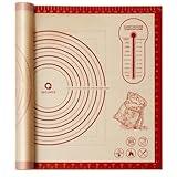 Silicone Baking Pastry Dough Mat - 28x20Inch Extra Large Cookie Bread Rolling Mats Sheet, Nonstick Kitchen Counter Kneading Board, Thick Reusable Pie Cookies Pizza Fondant Making Matt with Measurement