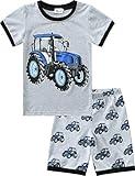 Toddler Boys Pajamas Short Sets Fire Truck Cotton 2 Piece Pjs Excavator Sleepwear Summer Clothes Kids Jammies Set Size 1-7T