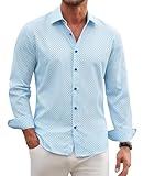 Lion Nardo Mens Printed Dress Shirts Pattern Long Sleeve Button Down Business Regular Fit Casual Formal Work Shirts