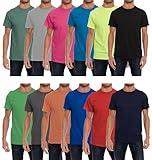 BILLIONHATS 12 Pack Plus Size Men's Cotton T-Shirts Bulk Big & Tall, Premium Fitted, Lightweight Classic Short Sleeve Tees, Size Medium