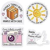 500 Pieces Thank You Stickers Small Business Shop Business Stickers Package Labels for Envelope Seals Gift Bags Packaging, 4 Styles, 1.77 Inches