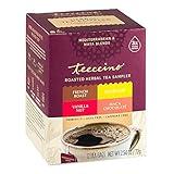 Teeccino Herbal Tea Sampler Assortment - 12 Tea Bags - Maca Chocolaté, French Roast, Hazelnut, Vanilla Nut - Roasted Caffeine Free Herbal Tea, Prebiotic for Natural Energy