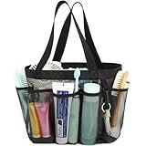 Fammart Mesh Shower Caddy Portable for College Dorm Room Essentials with 7 Upgraded Deeper Pockets, Quick-Dry Large Shower Basket Tote Bag with 2 Handles for Toiletry, Bathroom, Camp, Gym