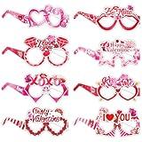 16Pcs Valentines Masks Glasses Party Favors, Theme Party Supplies Dress Up Masks Photo Booth Props Birthday Gifts, Valentines Party Supplies