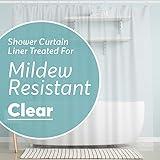 BigFoot Shower Curtain Liner – 72 x 72 PEVA Premium Shower Curtain with Rustproof Metal Grommet and 3 Magnetic Weights – Odor Free and Compatible with Standard Showers, Clear