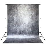 Haboke Abstract Professional Photography Backdrop for Portrait Photo Props Booth Background Photoshoot Studio with Polyester Fabric Roller Pocket on Top (8x10ft,Grey)
