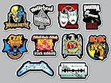 Metal/Hard Rock Sticker Pack (10 Stickers) Set 4 Vinyl Decals Heavy Black Punk Emo Hardcore Band Death Guitar Water Resistant Classic Loud Dark Thrash Stage Merch Retro Power Groove Arena Shred