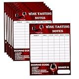 Morbanner Wine Tasting Scorecard, 5x7 inch, 30 Pack, Wine Tasting Party Supplies, Scorecards