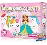 Craftikit® 20 Award-Winning Princess & Unicorn Crafts for Kids Ages 3-10 Years, All-Inclusive Toddler Arts and Craft Kits for Kids, Fun Toddler Craft Box for Girls in Preschool