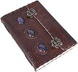 Leather Journal Book Medieval Stone Embossed Handmade Book of Shadows Vintage Notebook Office Diary College Book Poetry Book Sketch Book 10 x 7 Inches - Gift for Women & Men