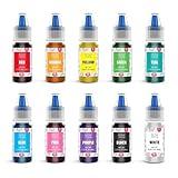 Food Coloring Gel Cake Decorating Set - Jelife 10 Colors Gel Based Edible Food Color Easter Egg Dye Kit Concentrated Neon Icing Colors for Kids Baking Macaron Frosting Fondant Cookie (6ml/Bottles)