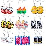 9PC Funny Earrings Pack Earring Jewelry Fun Cute Weird Unique Novelty Kawaii Funky Silly Wacky Whimsical Crazy Eccentric Quirky Sarcastic Meme Duck Silly Goose Dangling Dangle Women Gifts