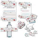 Amanda Creation Deluxe Ready to Call the Shots Nursing School Graduation Party Bundle Includes 20 Invitations & Thank You Cards with Envelopes + 2 Sizes of Stickers, & Water Bottle Labels!