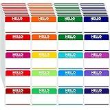 Zacool 480 Pcs Name Tag Stickers (3"x 2") Identification Badges,Peel and Stickers"Hello My Name is" Name Tags Stickers Colorful Name Badge for Themed Party Family Home School Office Conferences