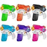 Water Guns for Kids 6 Pack Squirt Guns Water Soaker Blaster 220CC Capacity 15-20 Feet Shooting Range Water Gun for Boys Girls Toddlers Swimming Pool Beach Toys Water Fighting Toys