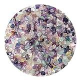 LAIDANLA Fluorite 400pcs Natural Chip Stone Beads 5-8mm Healing Crystal Irregular Gemstones Drilled DIY Loose Rocks Bead Crystal for Bracelet Earrings Necklace Jewelry Making Crafting