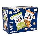 SkinnyPop Popcorn, Original and Dairy Free White Cheddar, Gluten-Free, Non-GMO, 0.5oz Individual Size Snack Bags (18 Count)