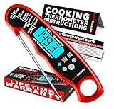 Alpha Grillers Meat Thermometer Digital - Instant Read Food Thermometer for Cooking Grilling Air Fryer Griddle Probe Kitchen Gadgets Essentials BBQ Accessories Grill Gifts for Men Him Dad Birthday