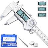 Kynup Digital Caliper, Vienier Calipers Measuring Tool with Stainless Steel, IP54 Splash Proof Protection Design, Inch Metric Fraction Conversion, Large LCD Screen (6Inch/150mm)