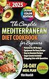 The Complete Mediterranean Diet Cookbook for Beginners 2025: Refresh Your Food & Lifestyle with Delectable Dishes, Full-Color Pictures for Every Recipe, a 56-Day Meal Plan, and Weekly Shopping Lists