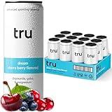 Tru Dream Seltzer, Calming Drink with Magnesium, GABA & Chamomile, Tart Cherry Flavor, Sparkling Water, Melatonin-Free, Kosher, Gluten-Free, Vegan, Low-Calorie, No Sugar Added, 12oz (Pack of 12)