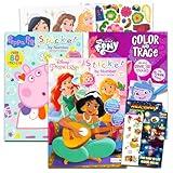 Sticker Mosaic Book Set - 3 Assorted Sticker by Number Books Featuring Disney Princesses, My Little Pony, and Peppa Pig - Activity Books for Kids 6-8