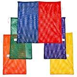 Champion Sports Mesh Equipment Bag Set of 6 (24" X 48"), Assorted Set