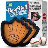Toss and Catch Ball Set: Easter Basket Stuffers & Kids Baseball Training Glove Toy Paddle - Baseball Games for Kids - Easter Gifts for Boys & Girls - Sticky Ball and Catch Game - Outdoor Toys All Ages