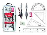 Maped Study Geometry 10 Piece Set - Advanced Student Kit - Precision Tools - Durable & Ergonomic Design - Enhances Creativity - Quality Materials