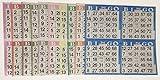 Bingo Paper Game Cards - 4 cards - 10 sheets - 50 books - 8 Inch Square Size Disposable Sheet - Made in USA