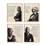 HAUS AND HUES African American Wall Art Black History Posters for Classroom Black History Month Posters & African American Decor, Classroom Decorations Unframed (8" x 10")