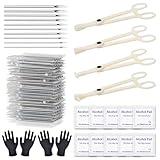Rayyl Body Piercing Tool Kit - 42Pcs Piercing Kit with 12G 14G 16G 18G 20G Piercing Needles Piercing Clamps Forceps for Ear Nose Belly Button Tongue Eyebrow Body Piercing Tool Kit Piercing Supplies