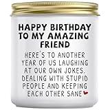 Jonico Happy Birthday Gifts for Women - Funny Best Friend Friendship Birthday Gifts for Women Bestie BFF Coworker Classmate, Lavender Candle