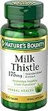 Milk Thistle by Nature's Bounty, Herbal Health Supplement, Supports Liver Health, 175mg, 100 Softgels